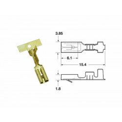 Cosse femelle série 110 ML BIHR Ø0,85mm²/1,25mm² - 50pcs - Dr Rider