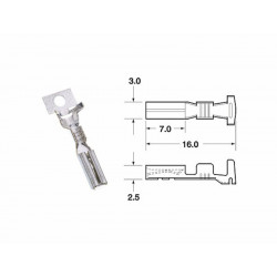 Cosse femelle série 090 SMTO BIHR Ø0,85mm²/1,25mm² - 50pcs - Dr Rider