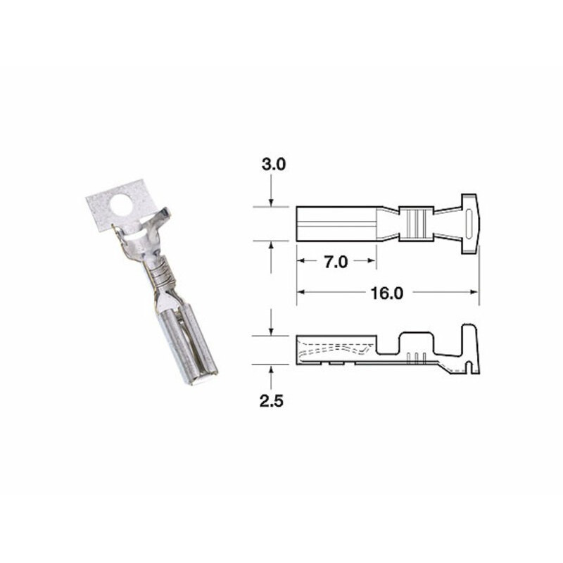 Cosse femelle série 090 SMTO BIHR Ø0,85mm²/1,25mm² - 50pcs - Dr Rider