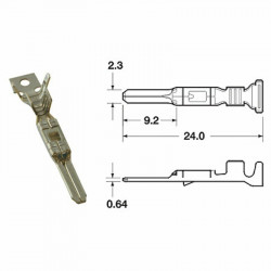 Cosse mâle série 090 FRKW BIHR Ø0,5mm²/0,85mm² - Dr Rider