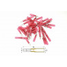 Bout à bout mâle rond à sertir thermo-rétractable BIHR Ø0,5mm²/1,5mm² - 50pcs transparent rouge - Dr Rider