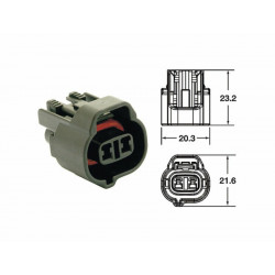 Connectique femelle série 090 SMTO BIHR type origine 2 voies noir - 5 pcs - Dr Rider