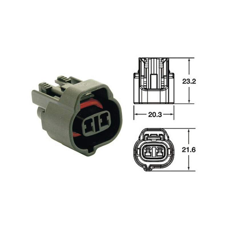 Connectique femelle série 090 SMTO BIHR type origine 2 voies noir - 5 pcs - Dr Rider