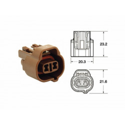 Connectique femelle série 090 SMTO BIHR type origine 2 voies marron - 5 pcs - Dr Rider