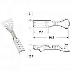 Cosse femelle série 090 FRKW BIHR Ø0,5mm²/0,85mm² - Dr Rider