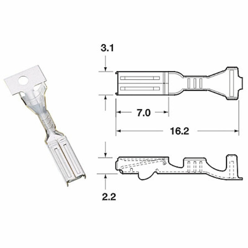 Cosse femelle série 090 FRKW BIHR Ø0,5mm²/0,85mm² - Dr Rider