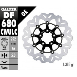 BRAKE DISC FLOAT WAVE BLACK CO - 17104594 - Dr Rider