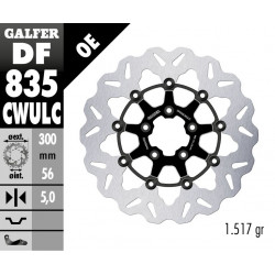 BRAKE DISC FLOAT WAVE BLACK CO - 17104600 - Dr Rider
