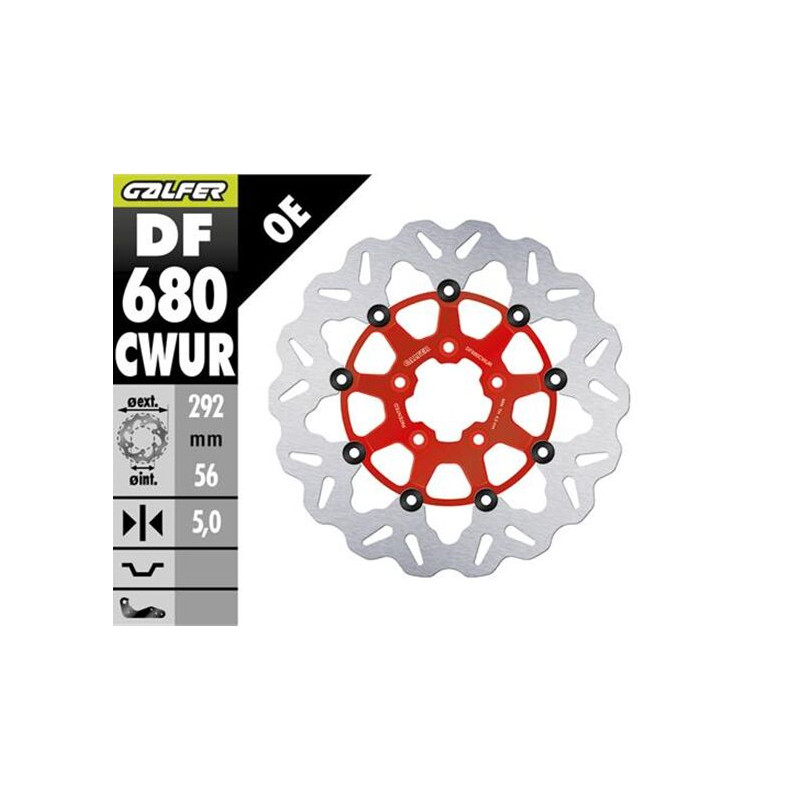 BRAKE DISC FLOAT WAVE RED - 17104968 - Dr Rider