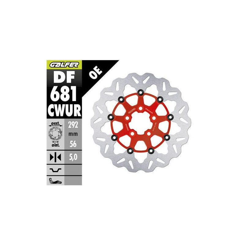 BRAKE DISC FLOAT WAVE RED - 17104970 - Dr Rider