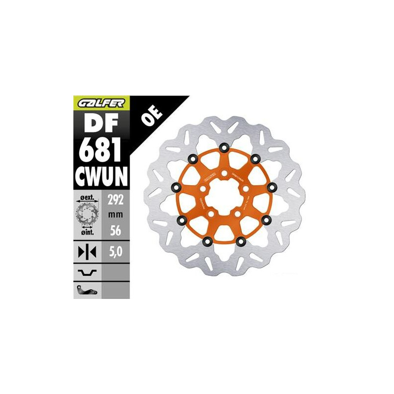 BRAKE DISC FLOAT WAVE ORANGE - 17104971 - Dr Rider