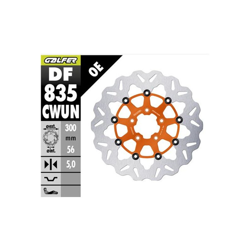 BRAKE DISC FLOAT WAVE ORANGE - 17104973 - Dr Rider