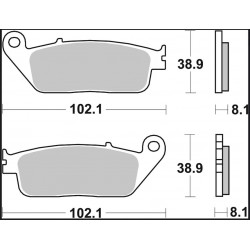 BRAKE PAD XS SINT FR/RR - 17213780 - Dr Rider