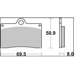 BRAKE PAD LA SINT FR - 17213812 - Dr Rider