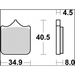 BRAKE PAD LA SINT FR - 17213830 - Dr Rider