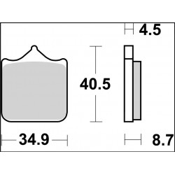 BRAKE PAD SR SINT FR - 17213832 - Dr Rider