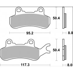 BRAKE PAD SX SINT FR/RR - 17213881 - Dr Rider