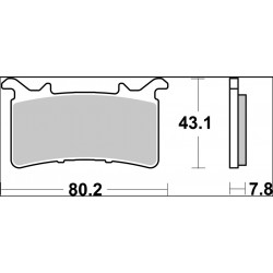 BRAKE PAD SR SINT FR - 17213887 - Dr Rider