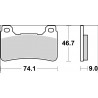 BRAKE PAD SR SINT FR - 17213908 - Dr Rider