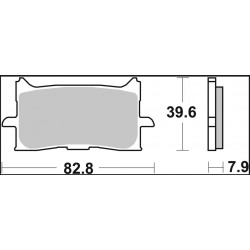 BRAKE PAD LA SINT FR - 17213916 - Dr Rider