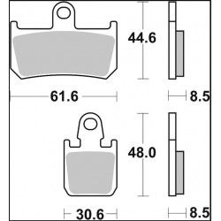 BRAKE PAD SR SINT FR - 17213990 - Dr Rider
