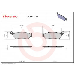 BRAKE PAD SP SINT RR  - 17214092 - Dr Rider