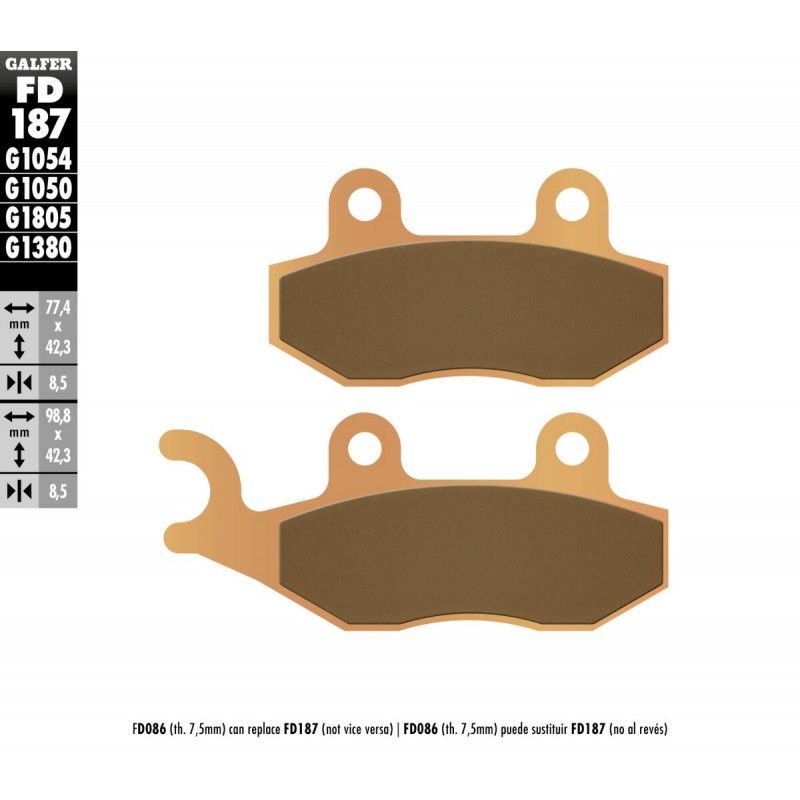 BRAKE PAD SINTERED SCOOTER - 17213044 - Dr Rider
