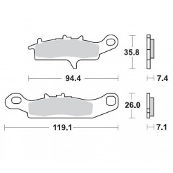 BRAKE PAD RACING - 17211709 - Dr Rider