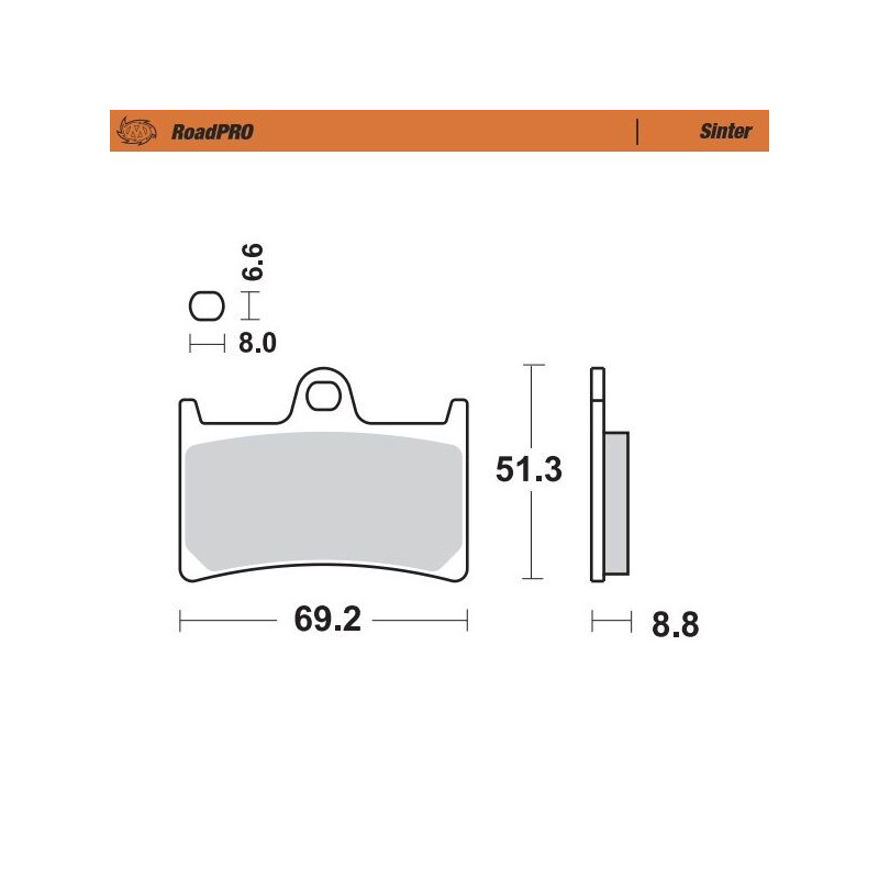BRAKE PAD SINTER FRONT - 17212615 - Dr Rider