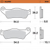 BRAKE PAD SINTER REAR - 17212618 - Dr Rider