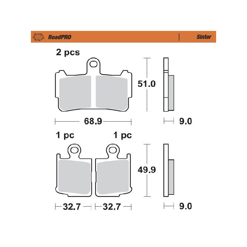 BRAKE PAD SINTER FRONT - 17212684 - Dr Rider