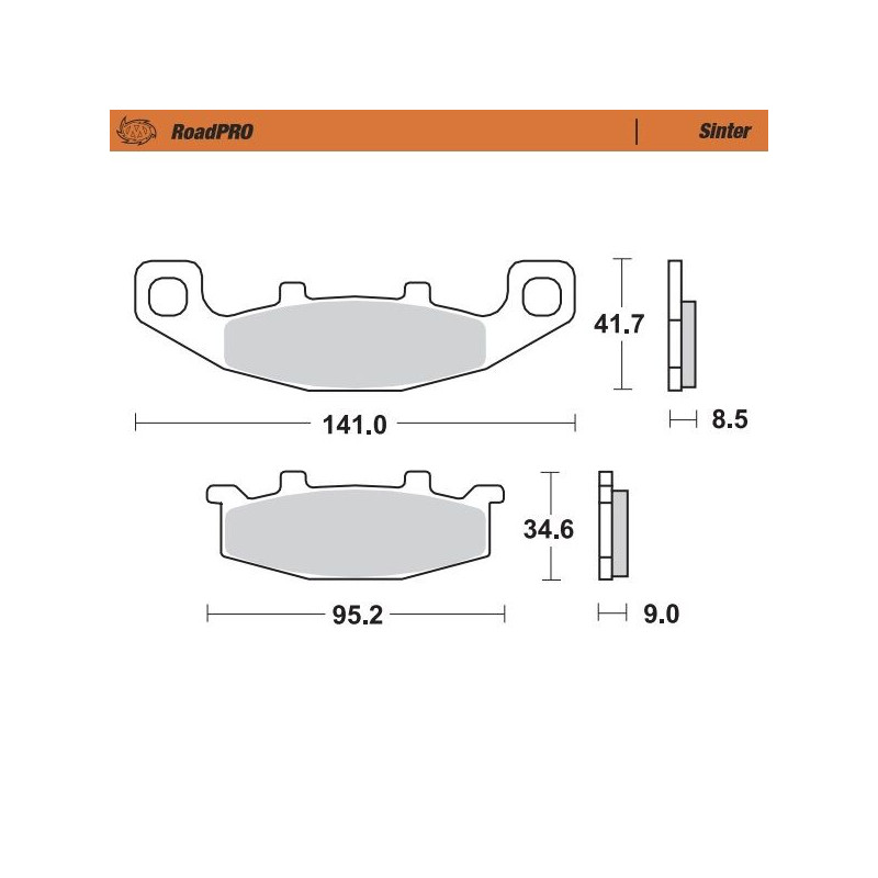 BRAKE PAD SINTER REAR - 17212706 - Dr Rider
