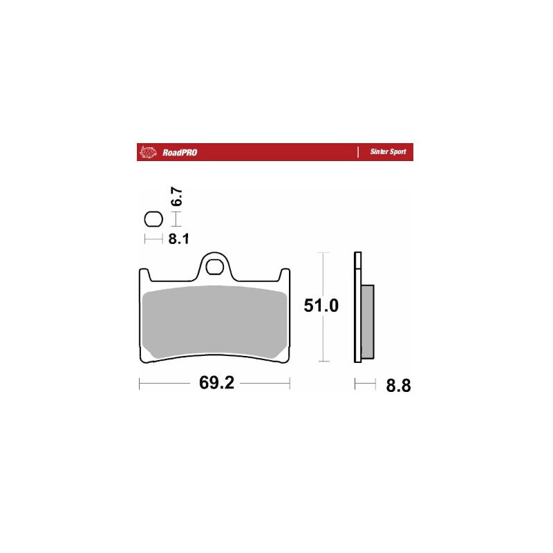 BRAKE PAD SINTER SPORT REAR - 17213676 - Dr Rider
