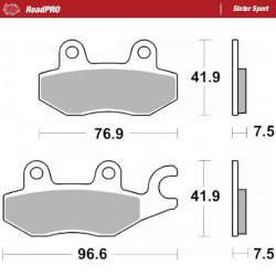 BRAKE PAD SINTER SPORT REAR - 17213698 - Dr Rider