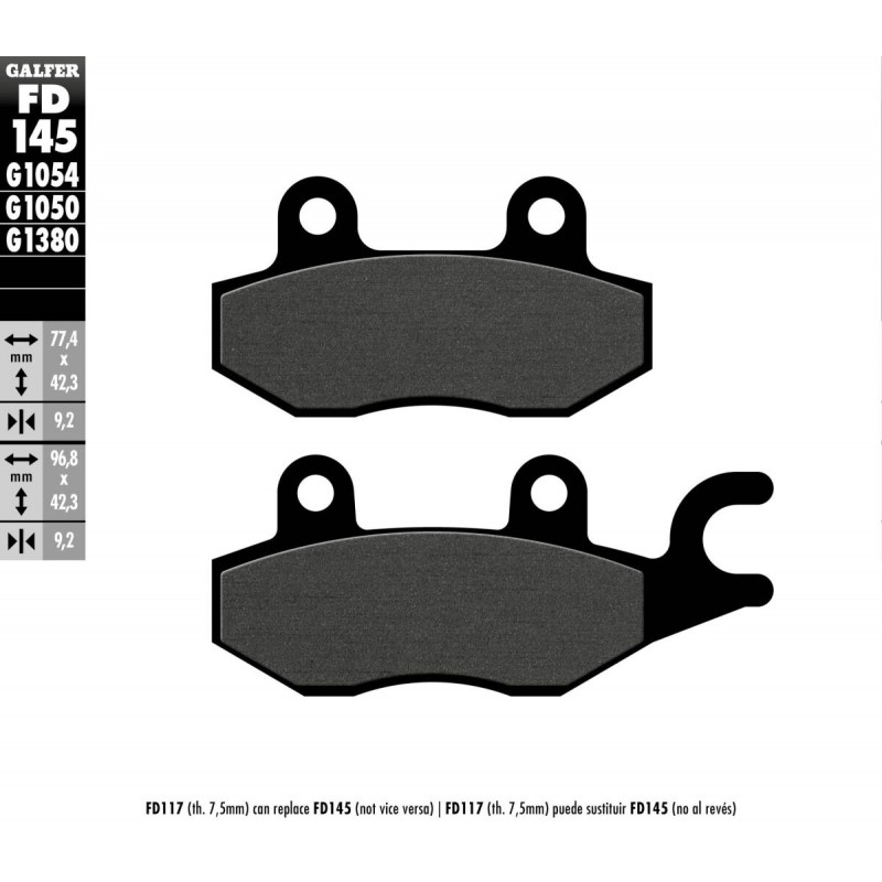 BRAKE PAD SEMI METAL SCOOTER - 17200653 - Dr Rider