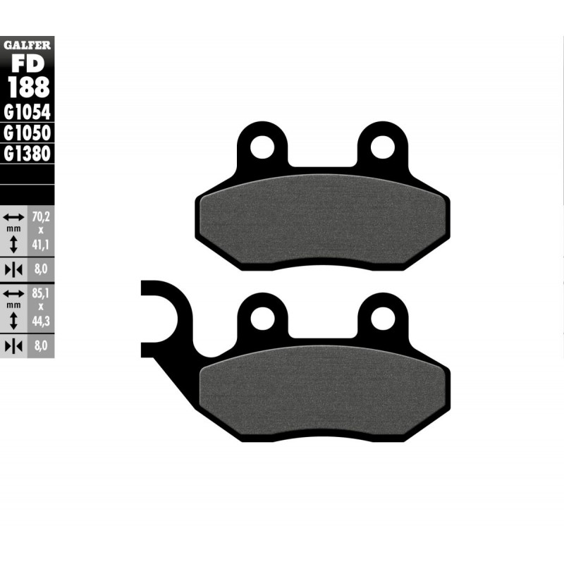 BRAKE PAD SEMI METAL SCOOTER - 17200667 - Dr Rider