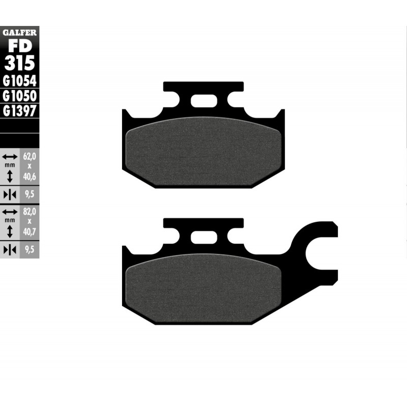 BRAKE PAD SEMI METAL SCOOTER - 17200671 - Dr Rider