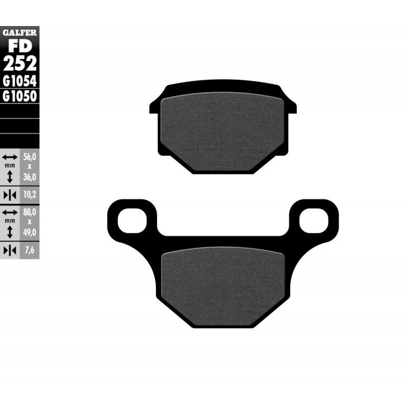 BRAKE PAD SEMI METAL SCOOTER - 17200679 - Dr Rider