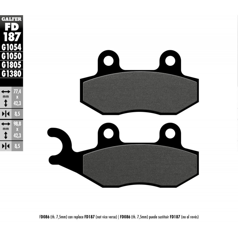BRAKE PAD SEMI METAL SCOOTER - 17200691 - Dr Rider