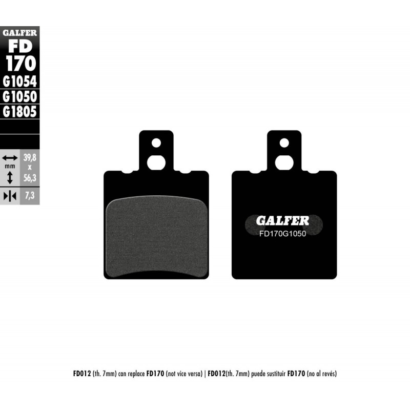 BRAKE PAD SEMI METAL SCOOTER - 17200704 - Dr Rider