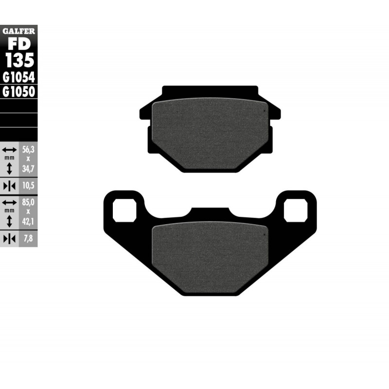 BRAKE PAD SEMI METAL SCOOTER - 17200722 - Dr Rider