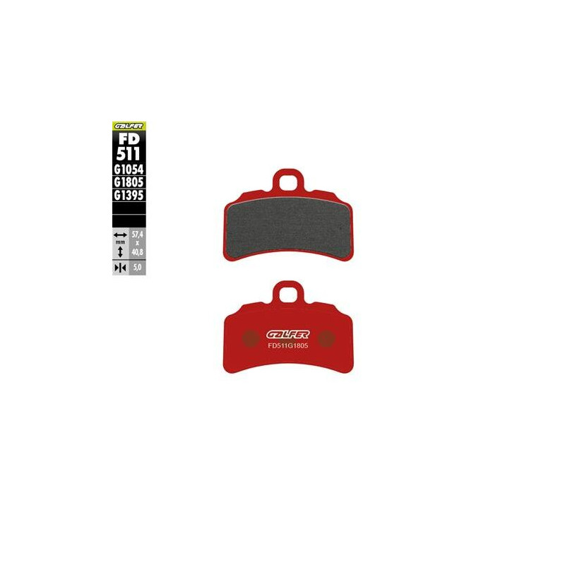 BRAKE PAD TRIAL SEMI METAL FR - 17201202 - Dr Rider