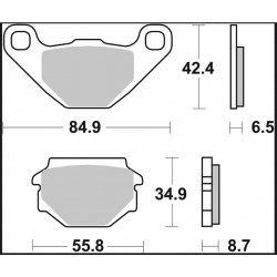BRAKE PAD CC CAR/CER FR/RR - 17221012 - Dr Rider