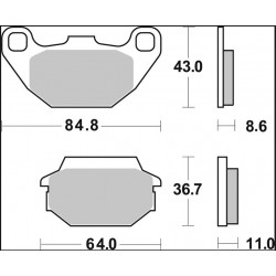 BRAKE PAD CC CAR/CER FR/RR - 17221014 - Dr Rider