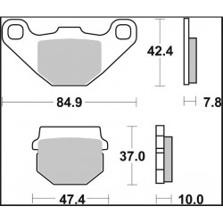 BRAKE PAD CC CAR/CER FR/RR - 17221016 - Dr Rider