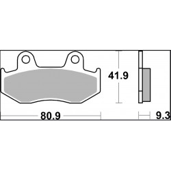 BRAKE PAD CC CAR/CER FR/RR - 17221020 - Dr Rider