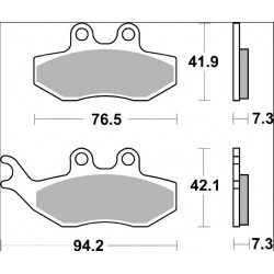 BRAKE PAD CC CAR/CER FR/RR - 17221028 - Dr Rider