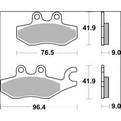 BRAKE PAD CC CAR/CER FR/RR - 17221034 - Dr Rider