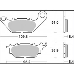 BRAKE PAD CC CAR/CER FR/RR - 17221057 - Dr Rider