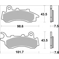BRAKE PAD CC CAR/CER FR - 17221058 - Dr Rider